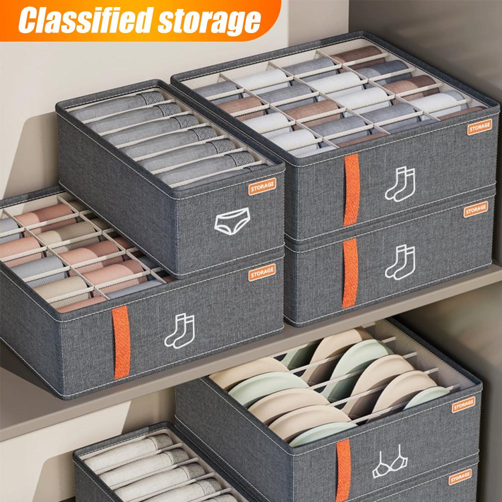 Sock Organizer Tray - 20 Bölmeli Çorap Düzenleyici Katlanabilir Kumaş