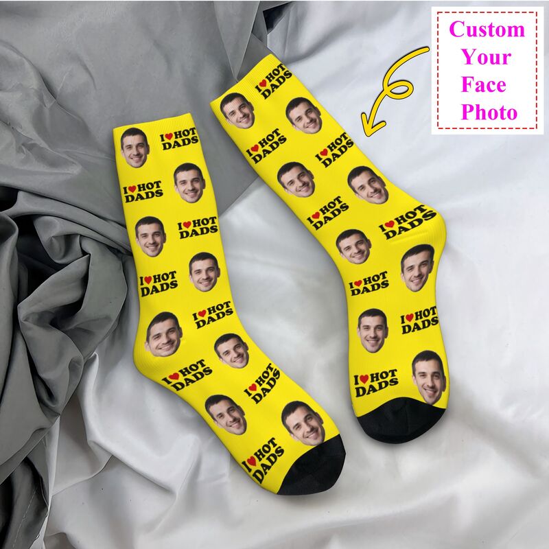 Dress Sock Men - Sıcak Babaları Seviyorum Özel Tasarım Çoraplar