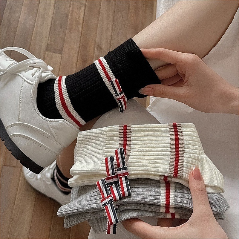 Cotton Crew Sock Pack - Kadınlar için 3'lü Paket Penye Pamuk