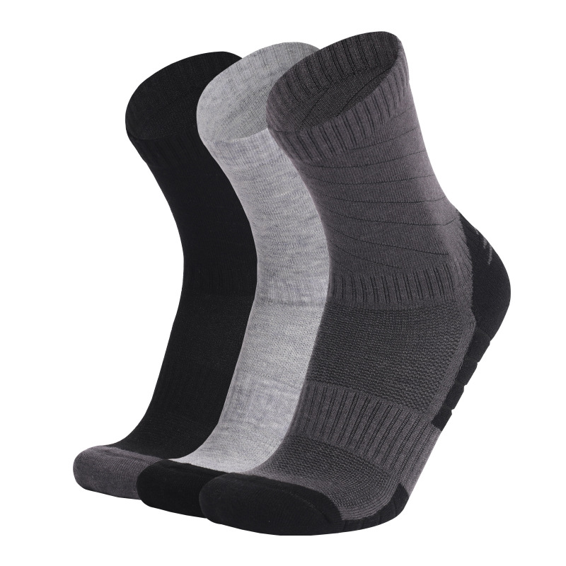 Wool Hiking Sock - 3 çift Erkekler Merinos Yünü Spor