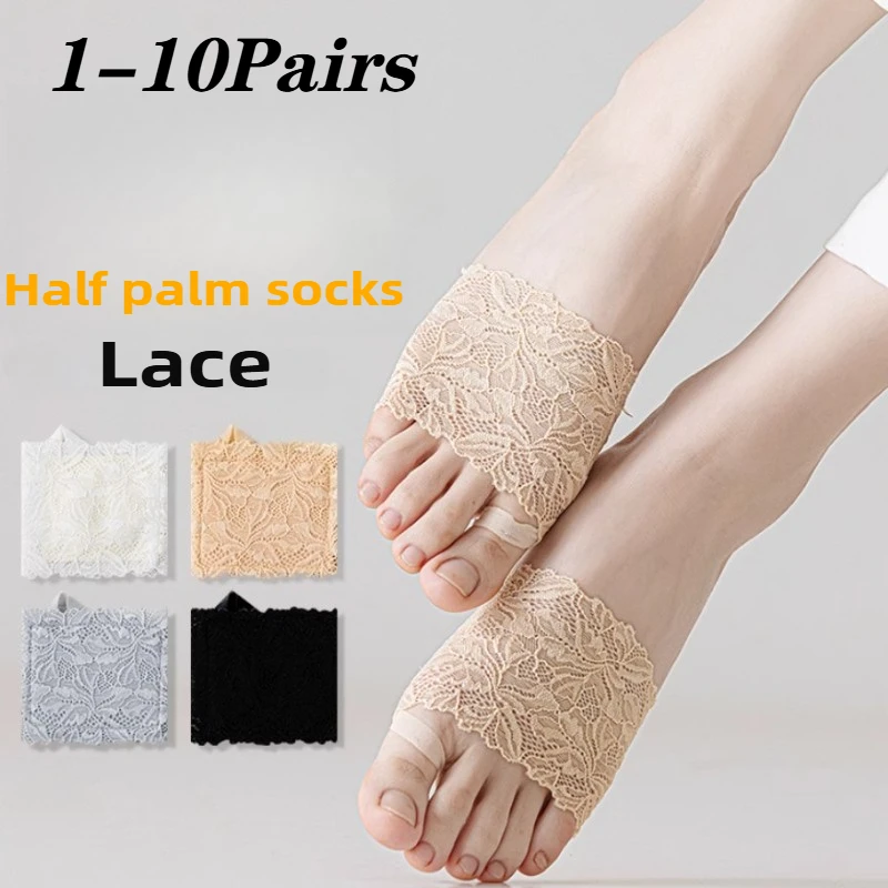 Invisibility Sock Loafer - 1-10 çift kadın dantel mokasen çorap