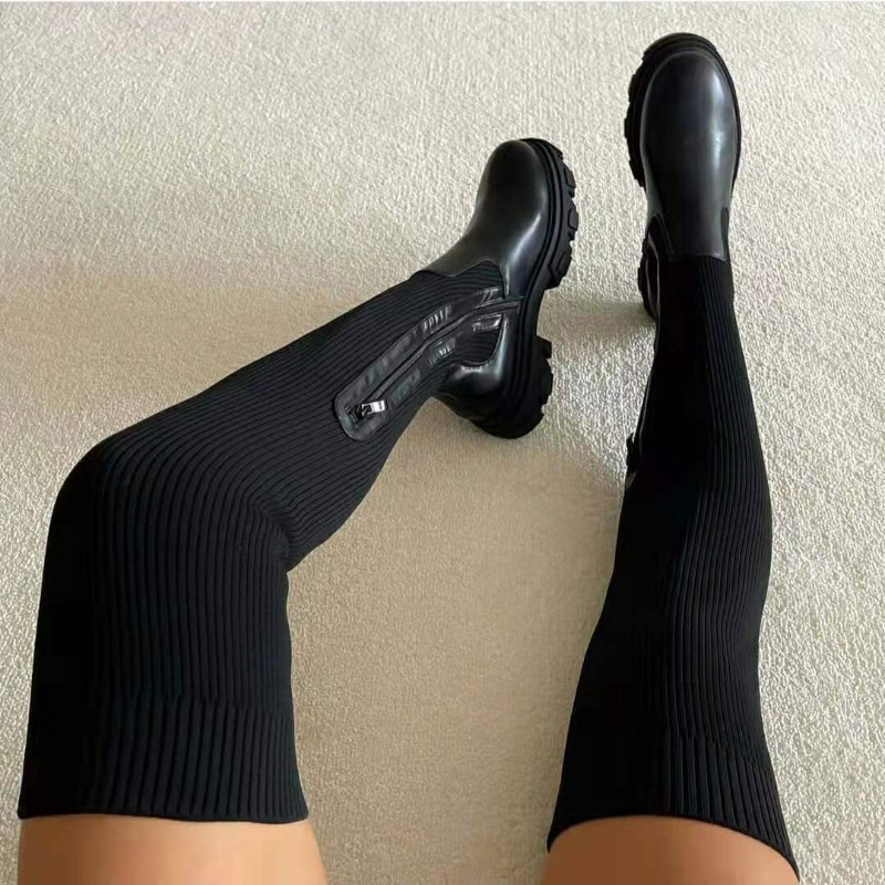 Knee High Sock Women - 2025 Kış Ayakkabı Kadın Çorap Çizmeler
