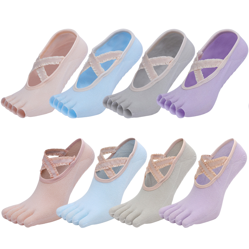 Toe Sock Split - Beş parmak Yoga çorap dantel çapraz