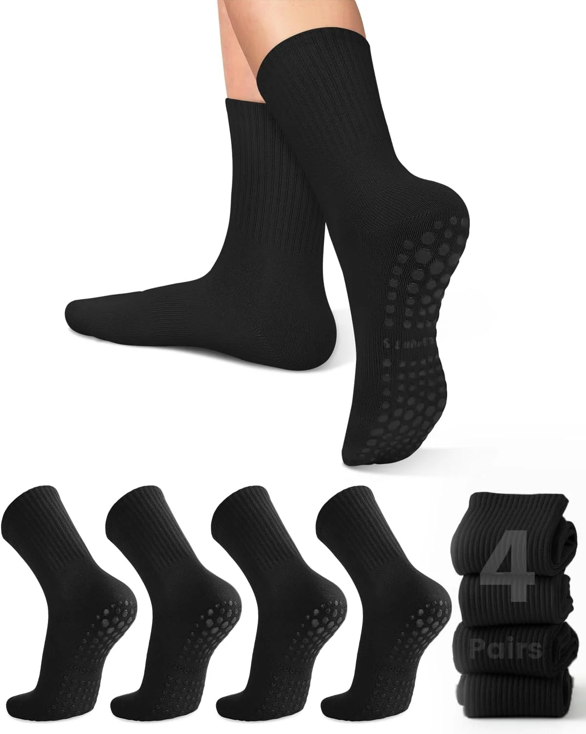 4 çift kadın yoga çorabı, düz  - Grip Sock Yoga incelemesi ve fiyatı