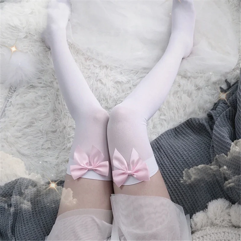 Seksi kadın Çorap Pembe Yay Ka - Thigh High Sock Stay Up incelemesi ve fiyatı