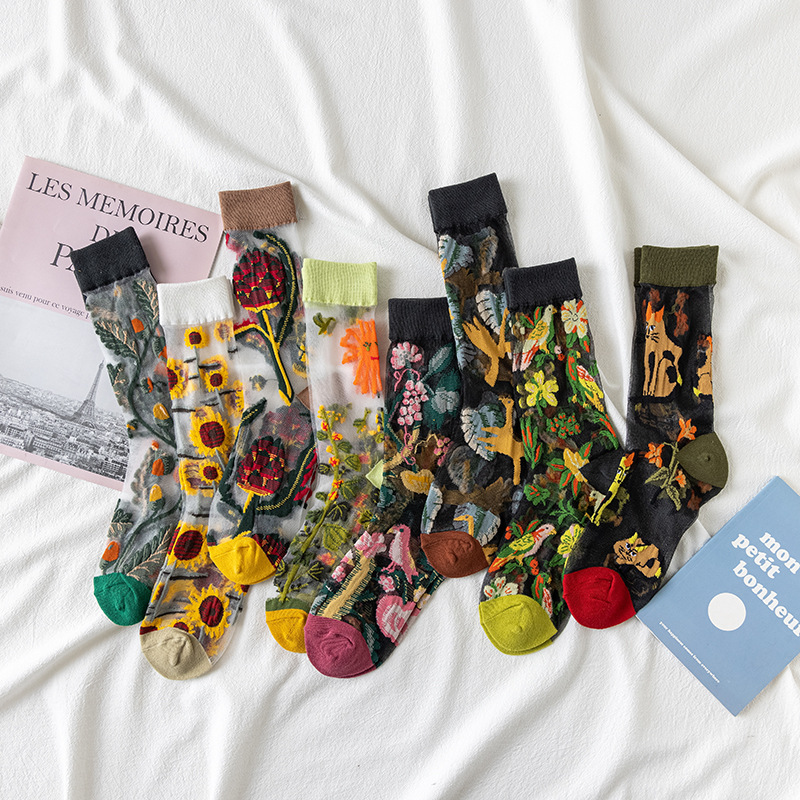 1/4 Çift Retro Çiçek Kadın Cam - Silk Sock Bamboo incelemesi ve fiyatı