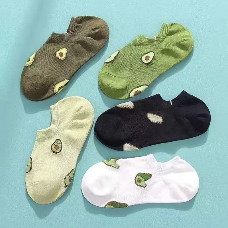 5 çift karikatür avokado müret - No Show Sock Women incelemesi ve fiyatı