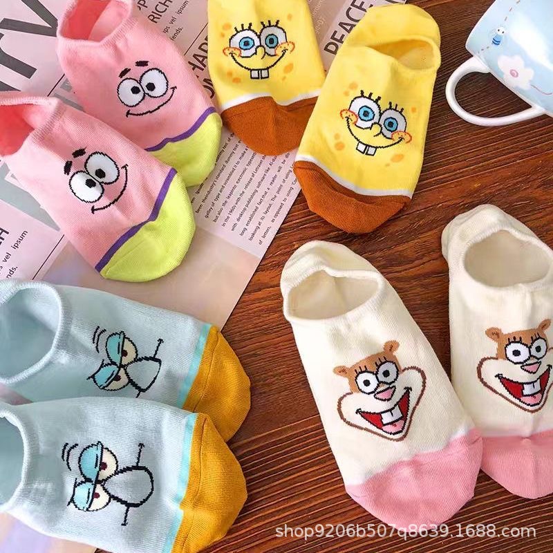 4 adet sıcak sevimli SpongeBob - Invisibility Sock Loafer incelemesi ve fiyatı
