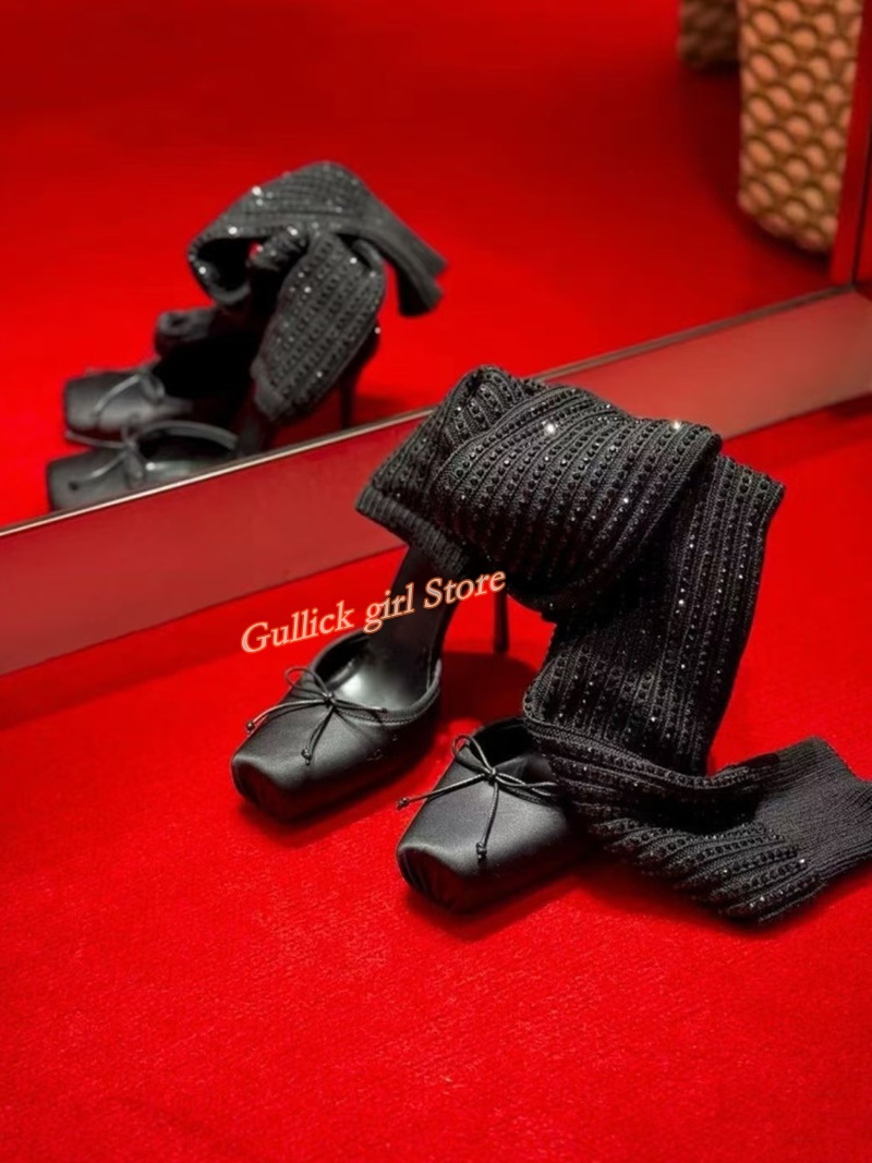Kırmızı Örgü Kare Burunlu Botl - Knee High Sock Women incelemesi ve fiyatı